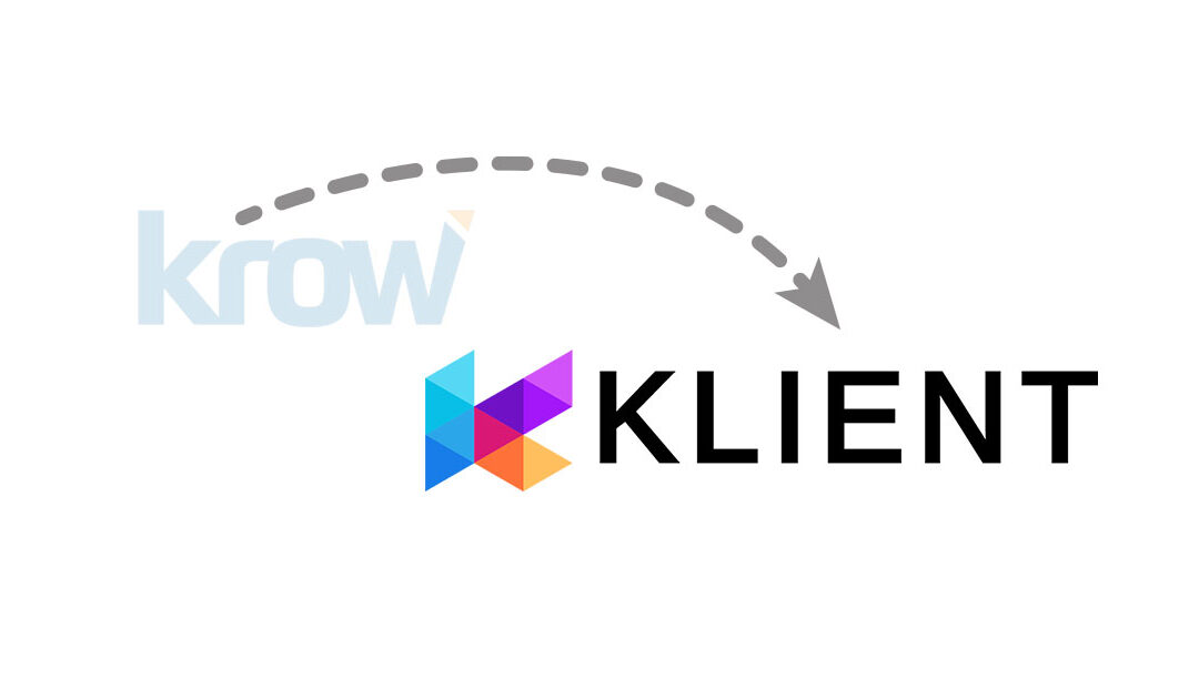 Krow Software rebranded as Klient!