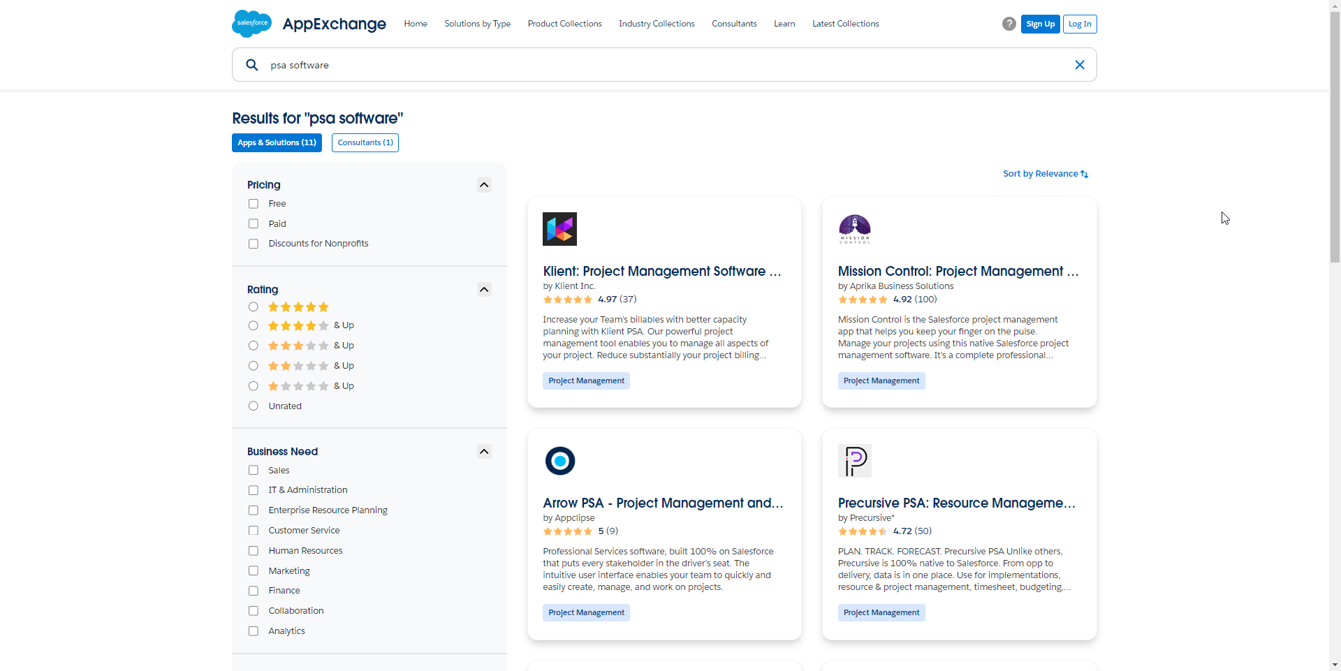 Salesforce PSA Software on AppExchange