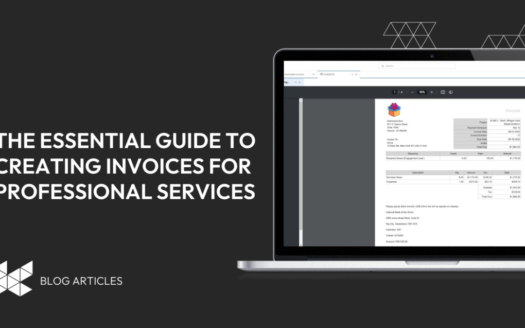 The Essential Guide to Creating Invoices for Professional Services