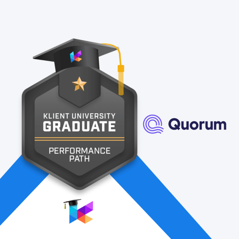 Quorum has graduated from Klient University!