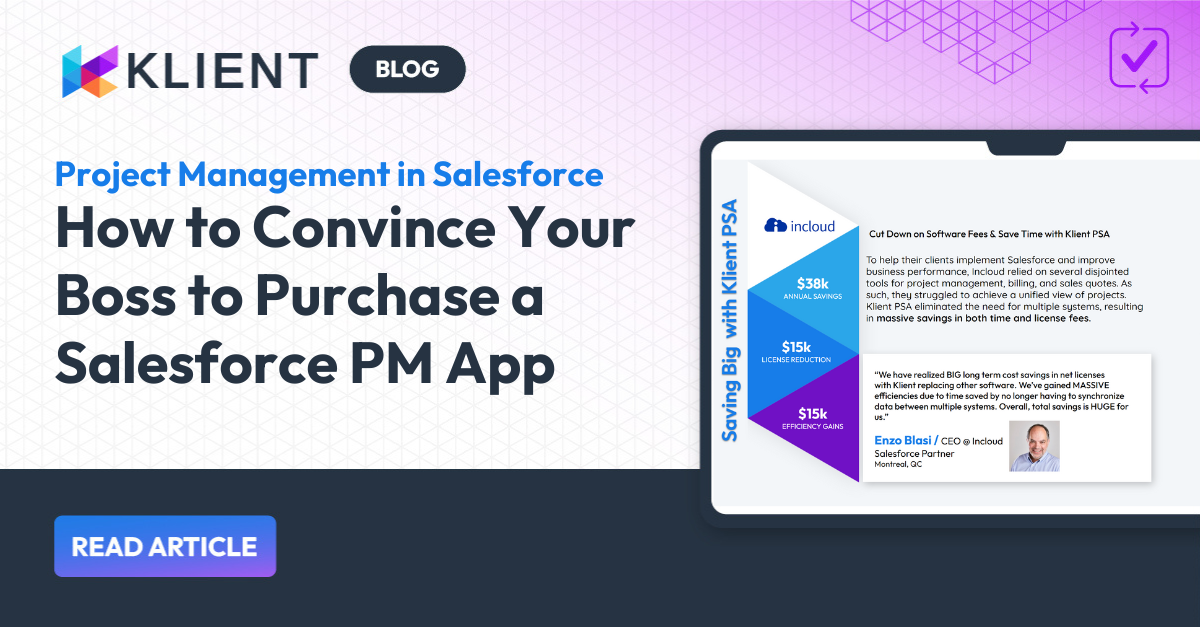 How to convince your boss to purchase a native Salesforce Project management software application