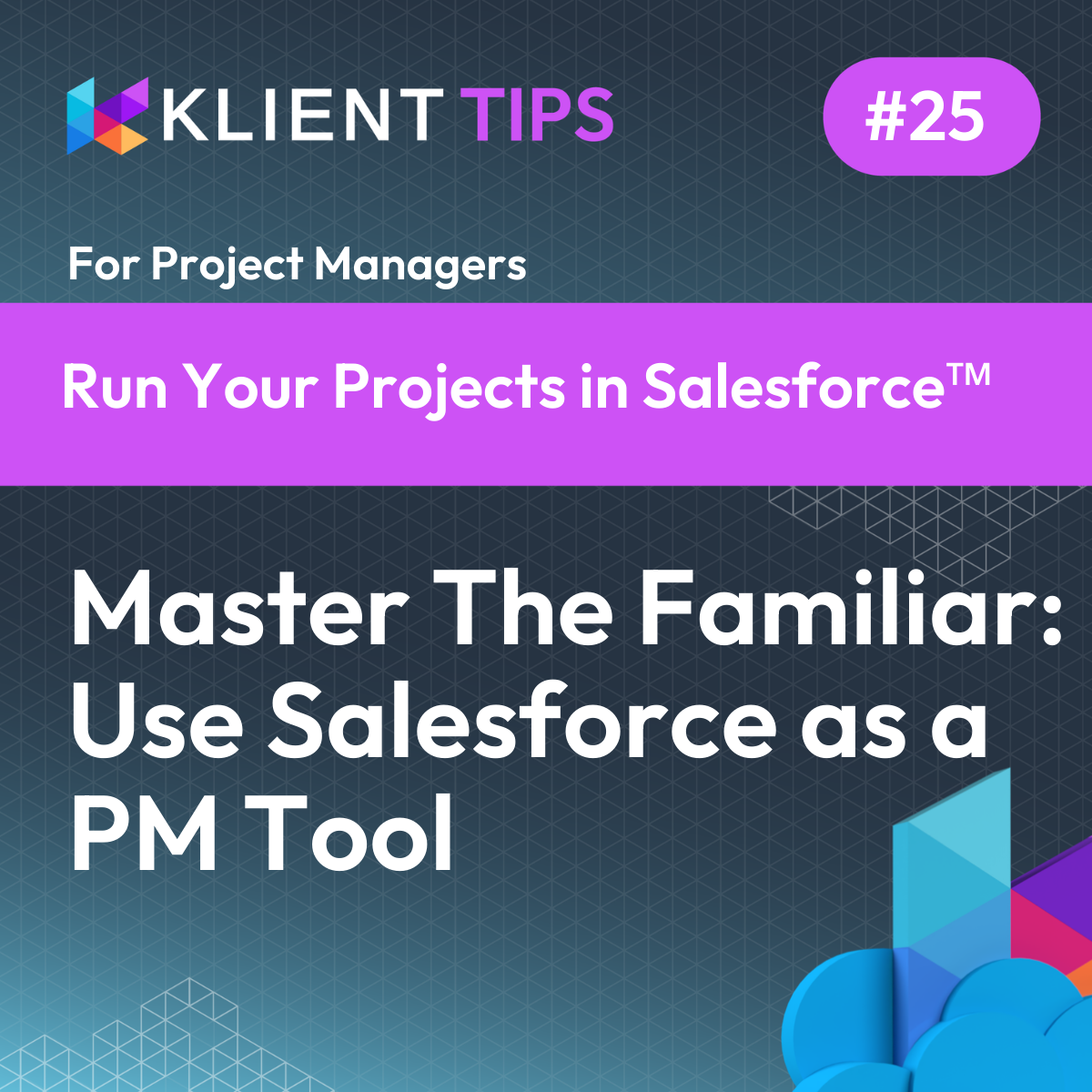 Why use Salesforce as a Project Management tool? Because you are already familiar with Salesforce's CRM.