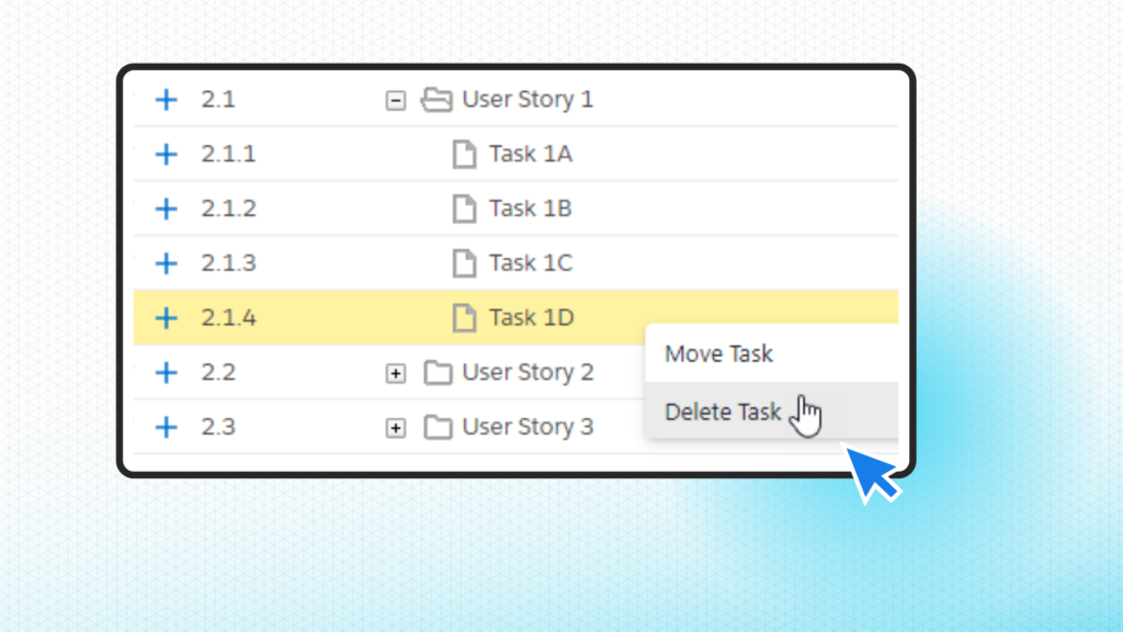 Delete Task from Workspace Right-Click Menu on Klient PSA