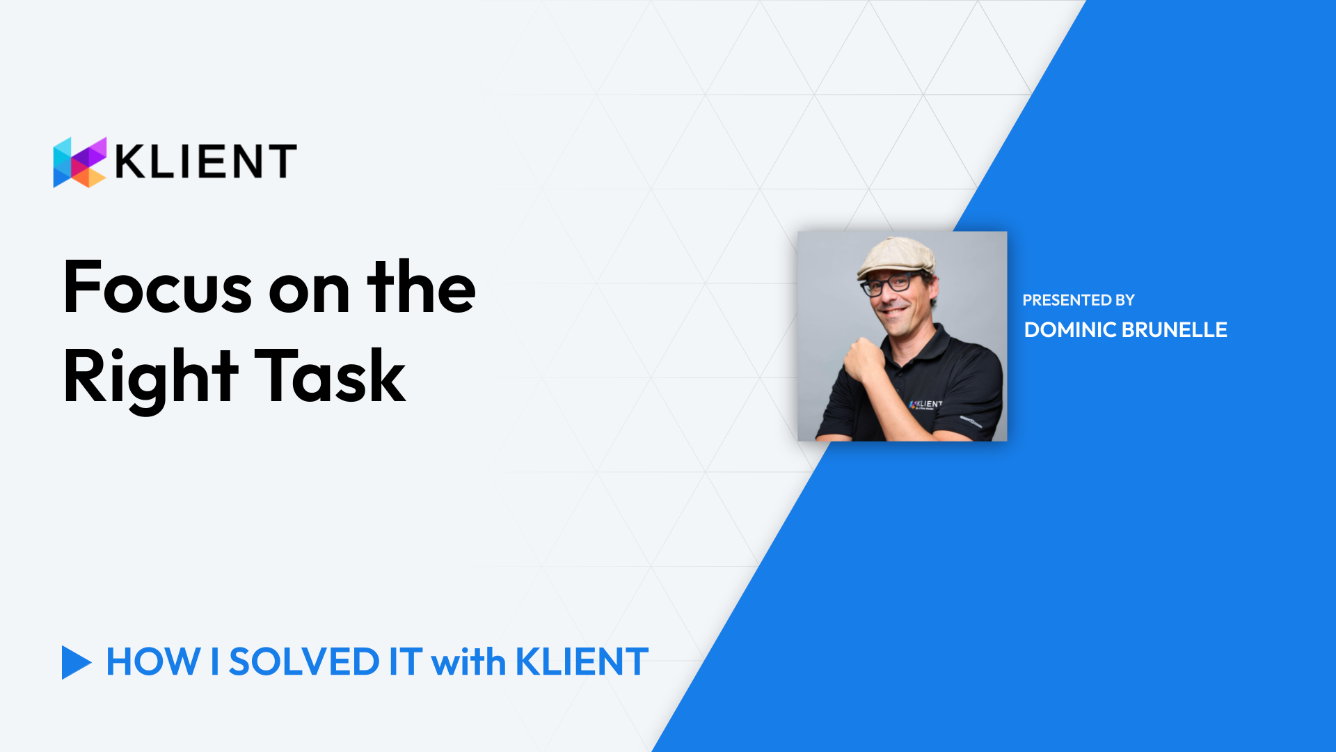 Project resources using Klient tools to prioritize tasks and track progress effectively.