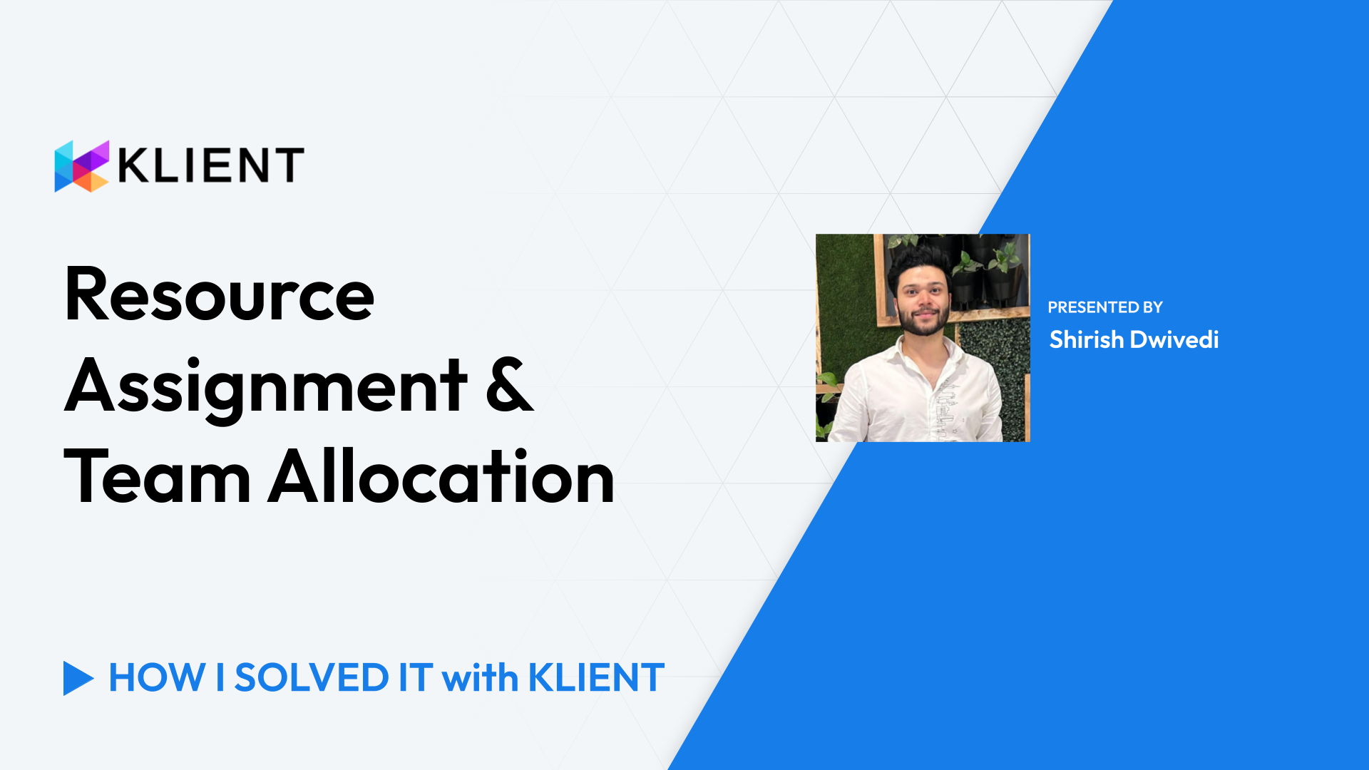 Resource assignment and team allocation using Klient's project management tools for efficient task management and workload visualization.