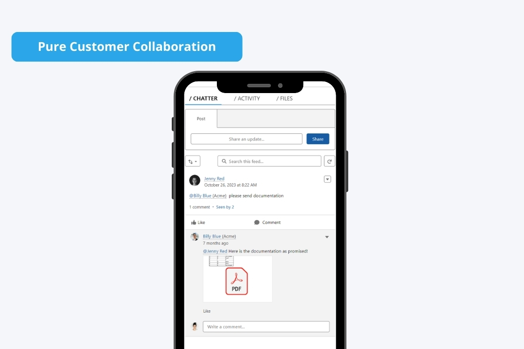 Klient Customer Community - Collaborative Tools with Chatter & Files