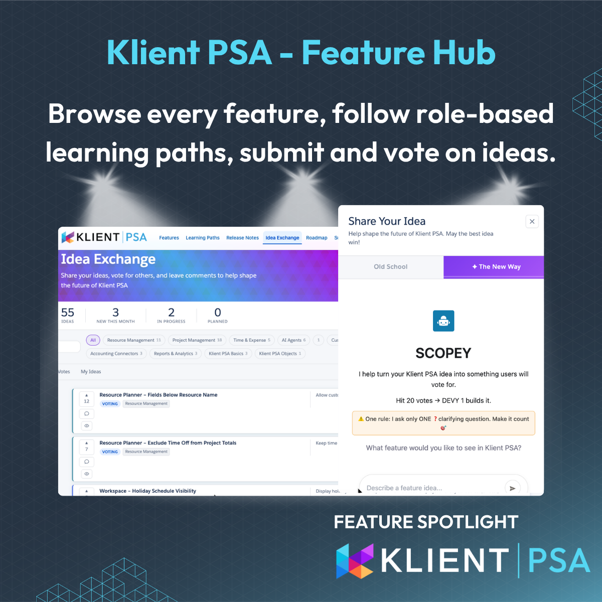 Klient Feature Hub - Feature Spotlight