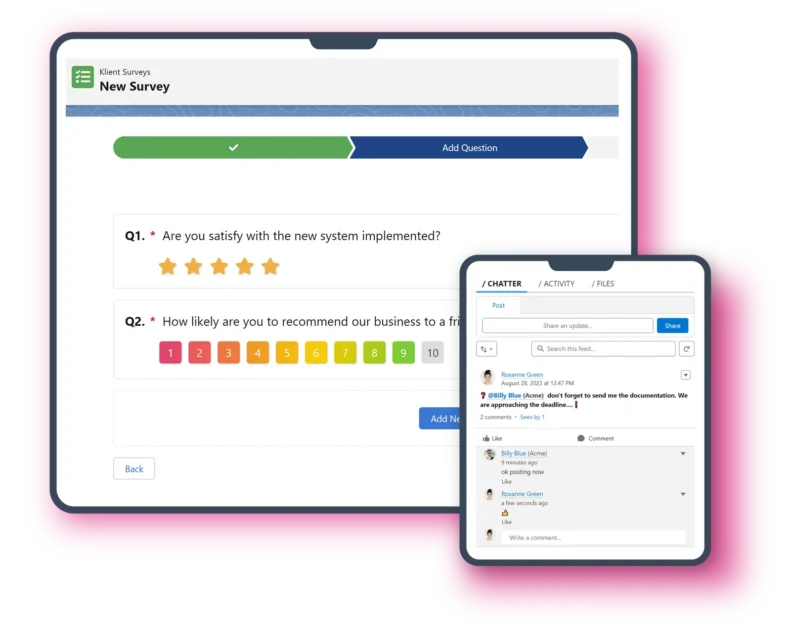 Klient PSA Customer Collaboration module on Salesforce