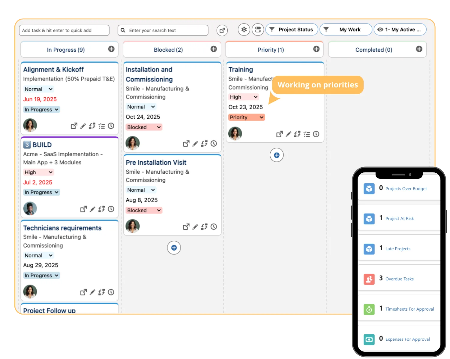 Task & Time — Klient PSA on Salesforce