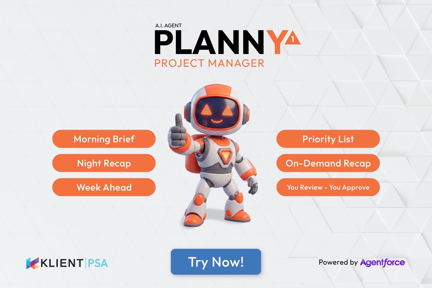 PLANNY1 — AI project management agent for Klient PSA on Salesforce