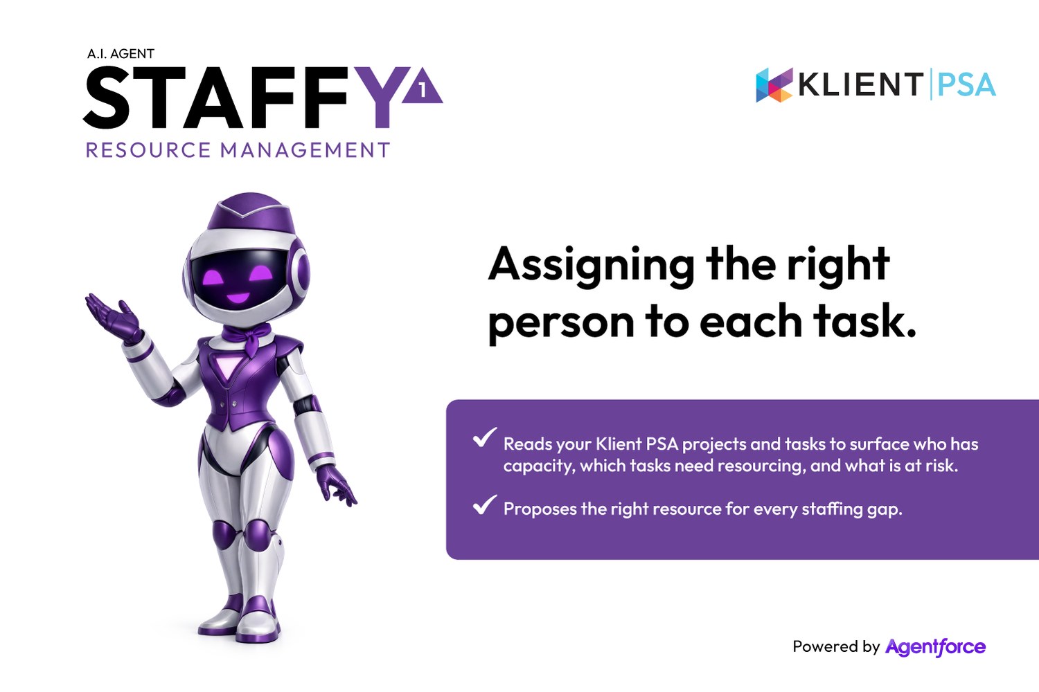 STAFFY1 — AI resource management agent for Klient PSA