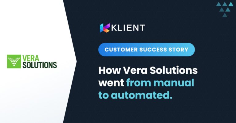 Vera Solutions customer success story — from manual to automated resourcing and project management with Klient PSA