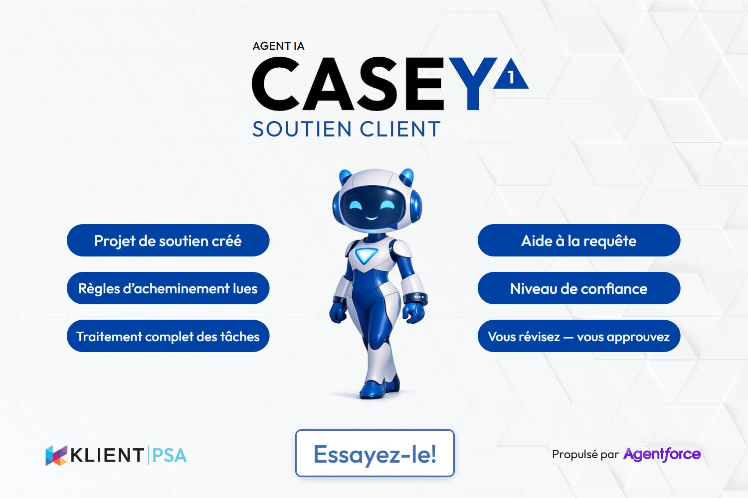 Aperçu du soutien avec CASEY1